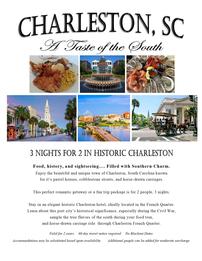 "A Taste of the South" Charleston, SC for 2 People, 3 Nights 202//261